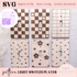 SVG Light Switch Plates File | Laser Engraved Cut File | Custom Wood | Floral Xtool File | Handmade | Room Decor | Kids Checkered | DIY - Kae & Kole