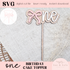 SVG Wooden Cake Topper | Laser Cut File | Birthday Decor | Coquette Bow | Handmade Gifts | Laser Engraving | Keepsake | XCS Tool First Bday - Kae & Kole