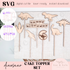 SVG Wooden Cake Topper Set | Laser Cut File | Birthday Decor | Dinosaur Theme | Handmade Gifts | Laser Engraving | Keepsake | XCS Tool - Kae & Kole
