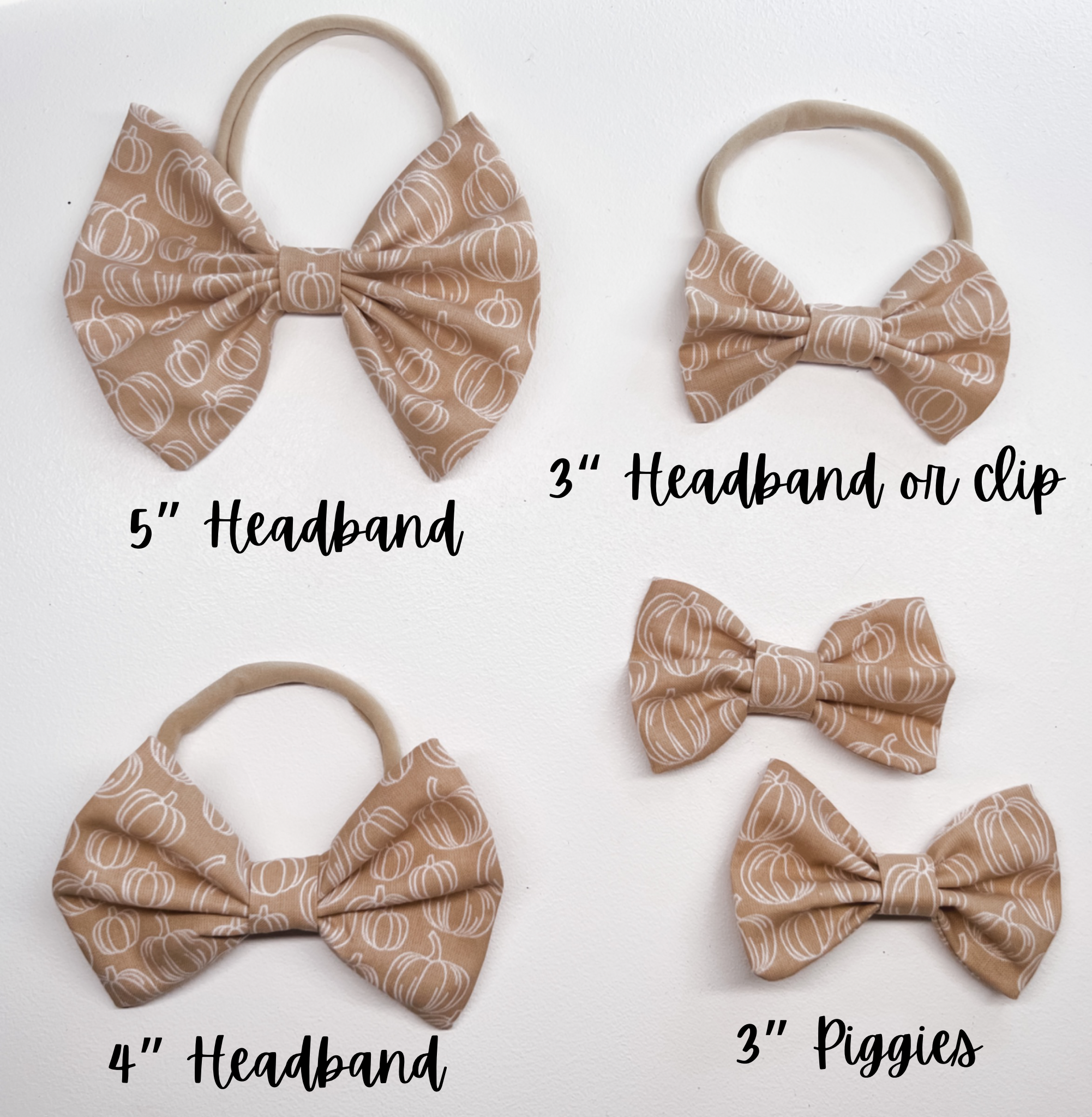 Maisie Bow - Baby Girl Accessories | Taupe Pumpkins - EllaLaine