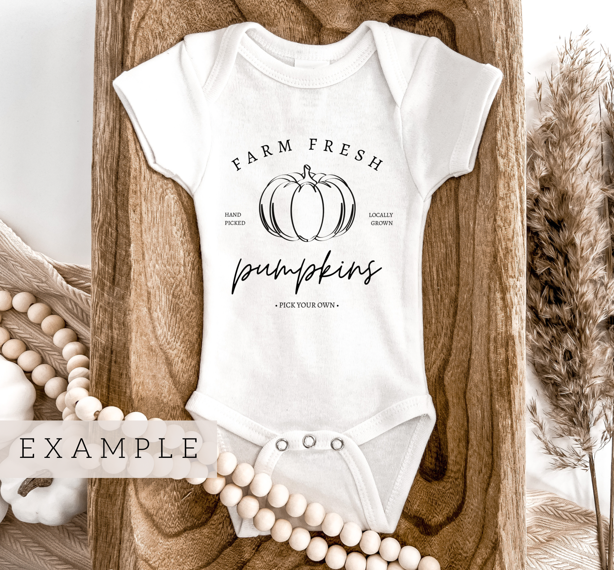 Baby Bodysuit Mock-up | Instant Download | White Onesie - EllaLaine