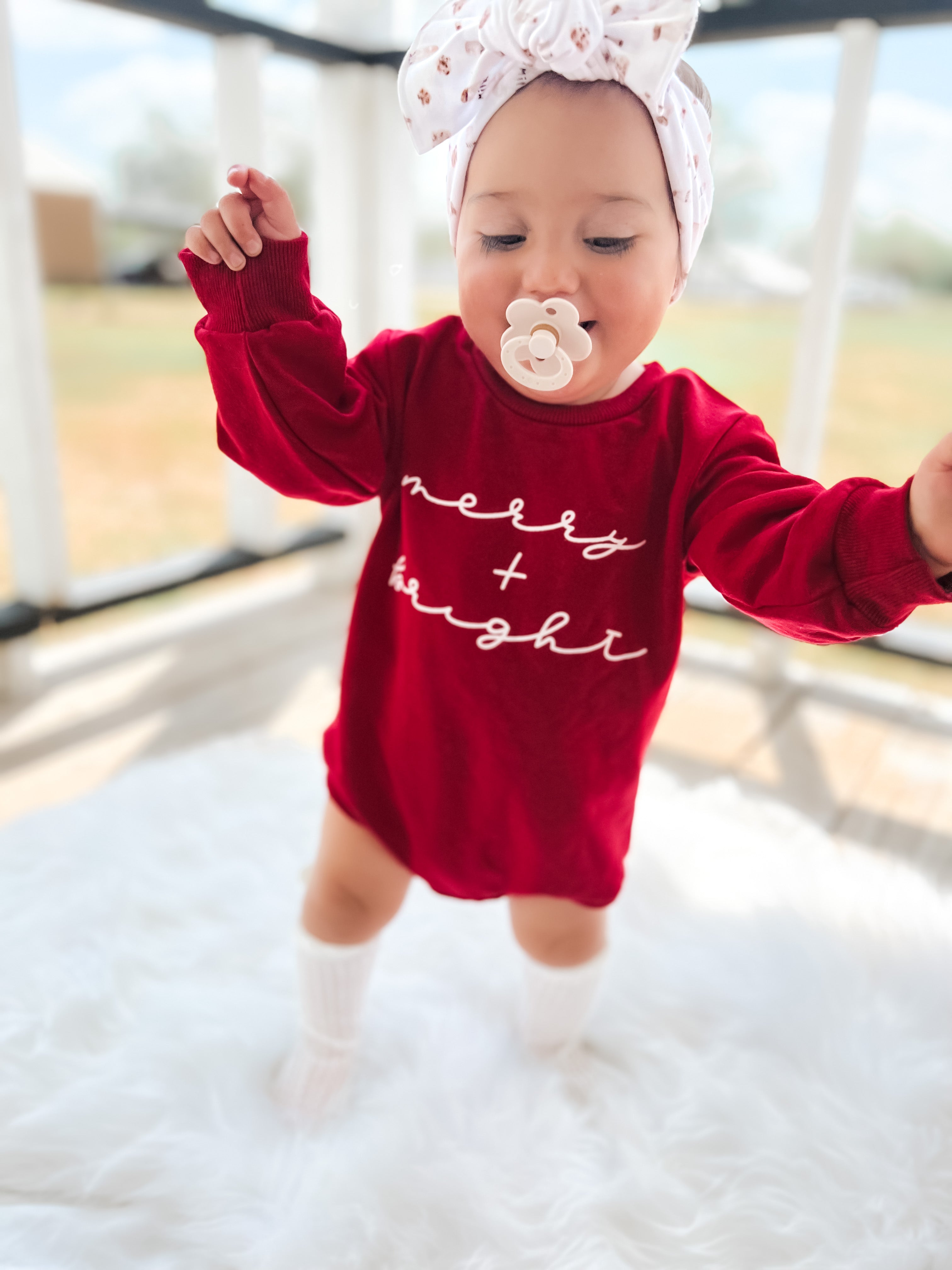 Christmas Romper Unisex Baby | Toddler Bodysuit | Red Winter Outfit - EllaLaine