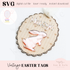 Easter Tag Keychain SVG – Laser-Cut Wood or Acrylic Vintage Bunny Design for Basket - Kae & Kole
