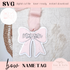 SVG Name Tag Bow File | XTool Laser Cut File | Wood XCS | Kids Xtool | Handmade Back to School Gift | Keychain Digital Download | Basket Tag - Kae & Kole