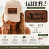 Leather Patch SVG – Laser Engrave File for Hat Patches - Boats and Hoes Design - Kae & Kole