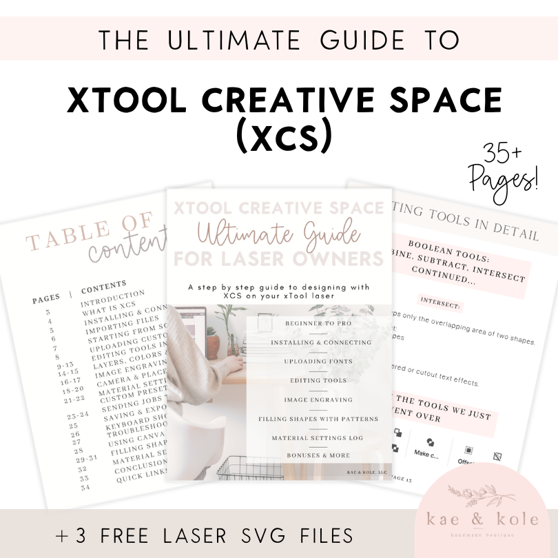Xtool XCS Guide PDF | Ultimate | XTool Creative Space | Fridge Magnets | Look What I Made | Laser Cut | Laser Machine How To PDF Ebook - Kae &amp; Kole