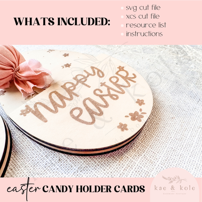 SVG Candy Cards Set | Floral Easter Egg | Dinosaur Tracks | Easter Wooden Decor | Gifts for Kids | Laser Cut | Candy Lollipop Holder | Class