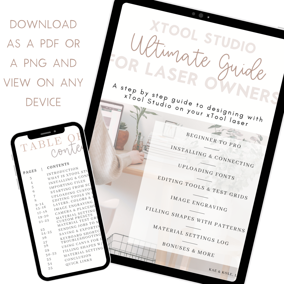Xtool Studio Guide PDF | Ultimate | XTool Studio | Laser Cut | Laser Machine How To PDF Ebook - Kae &amp; Kole