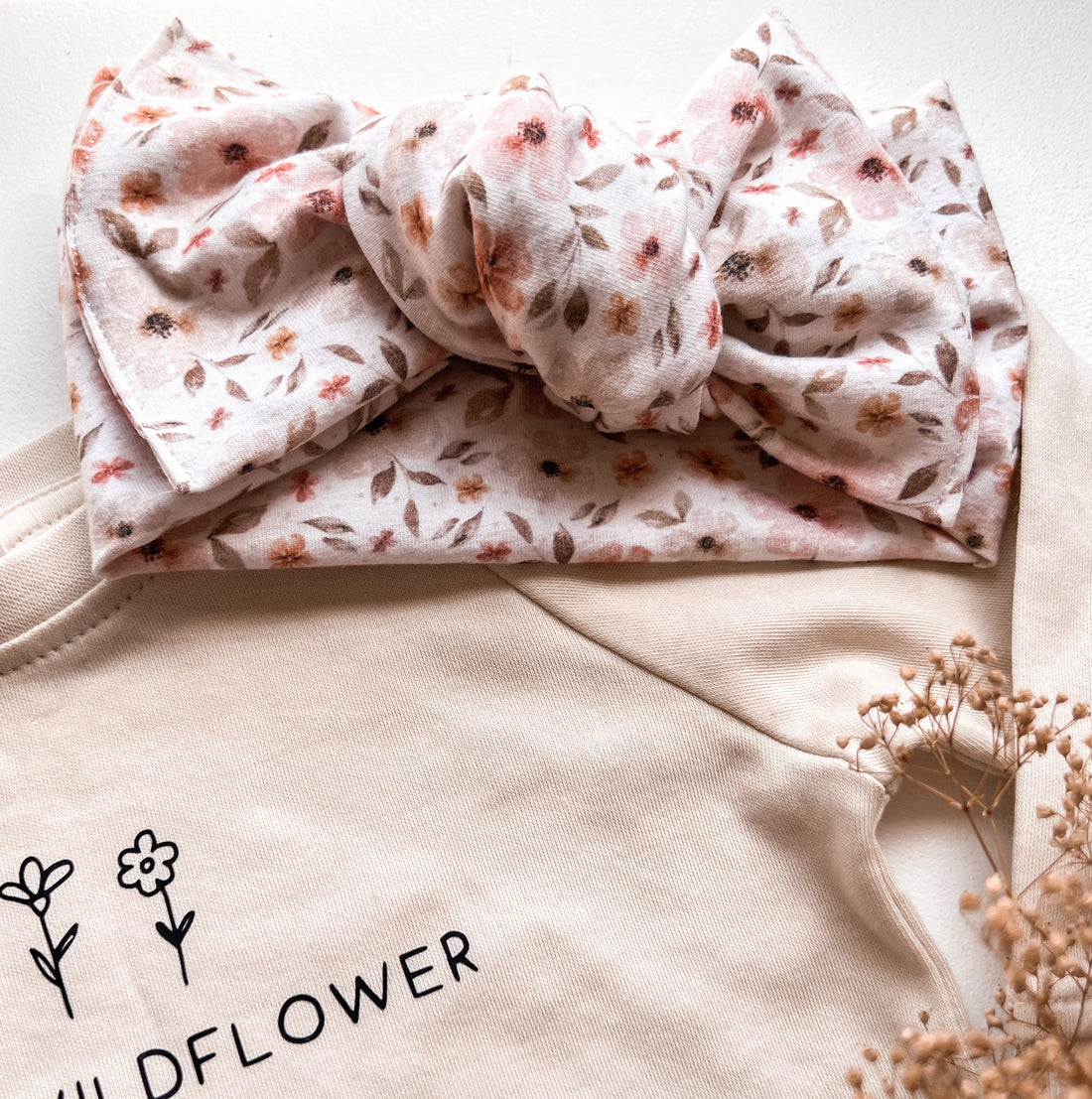 Vintage Floral Baby Head Wrap | Knot Bow - EllaLaine