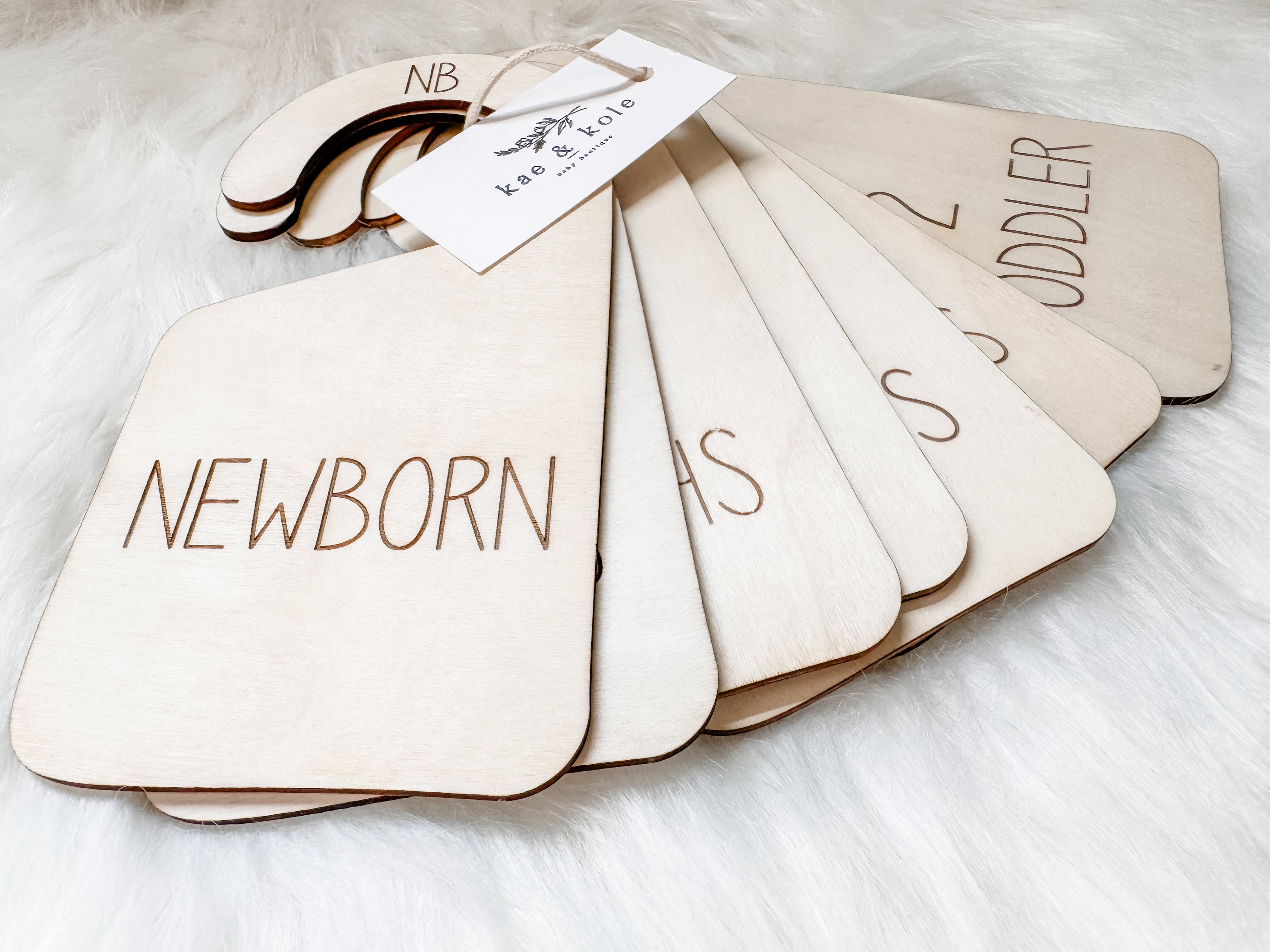 Closet Dividers | Gift For Mom | Closet Organization | Wildflowers | Boho Wooden Hangers | Nursery Decor | Baby Shower Gift Set - EllaLaine