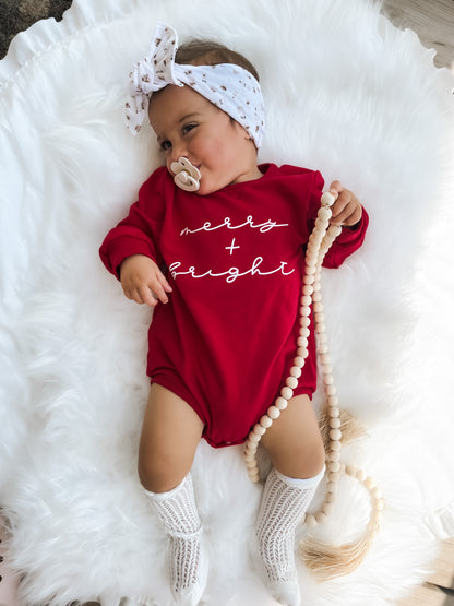 Christmas Romper Unisex Baby | Toddler Bodysuit | Red Winter Outfit - EllaLaine