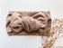 Hazelnut Baby Head Wrap | Ribbed Knot Bow - EllaLaine