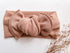 Apricot Baby Head Wrap | Ribbed Knot Bow - EllaLaine