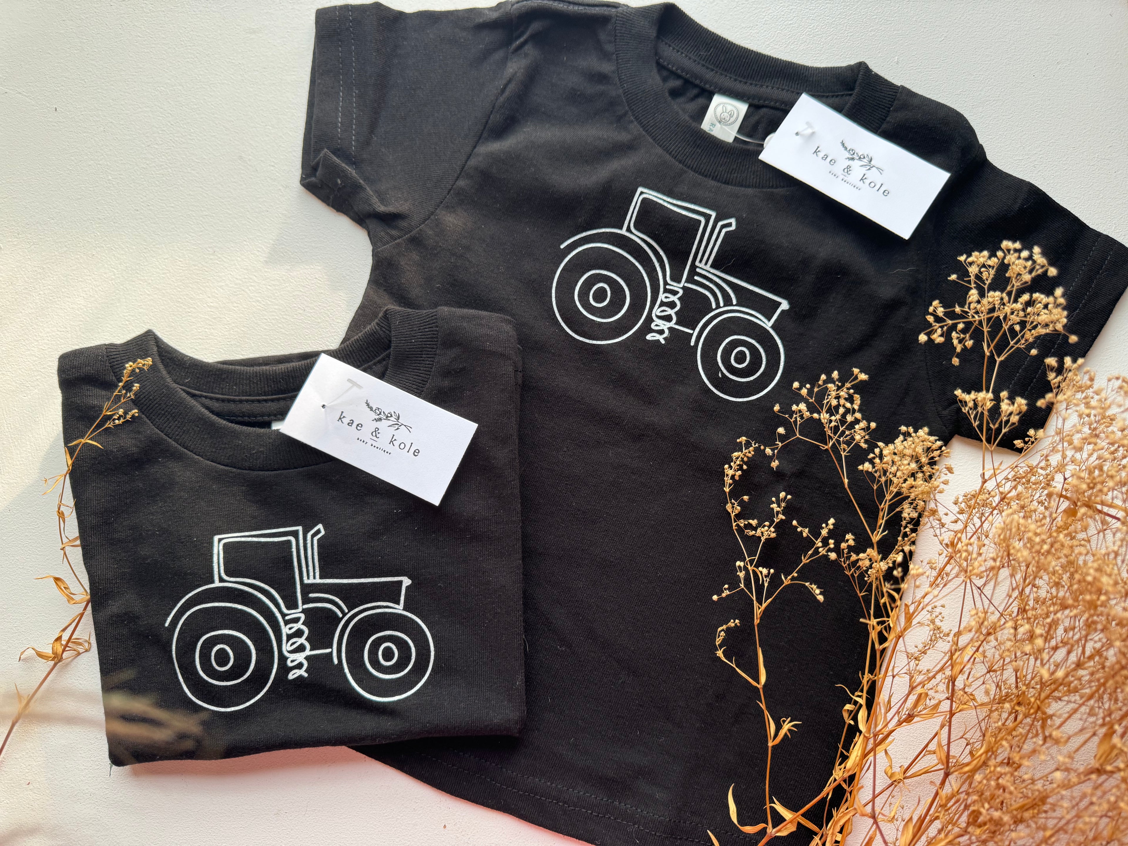 Tractor Doodle Baby Shirt | Unisex Baby Shirt | Farm Clothing - EllaLaine