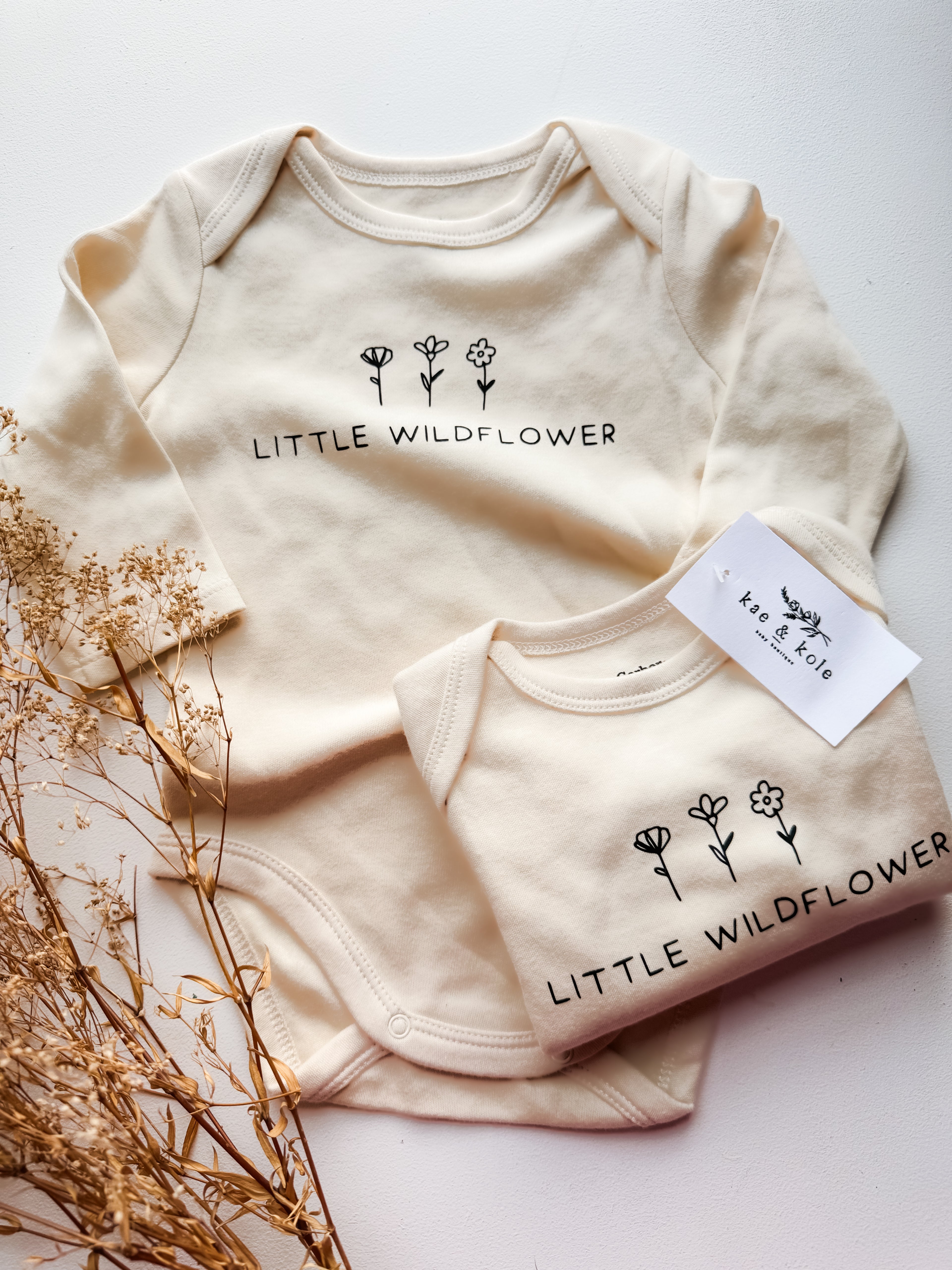 Little Wildflower Onesie | Floral Baby Bodysuit | Baby Girl Outfit - EllaLaine