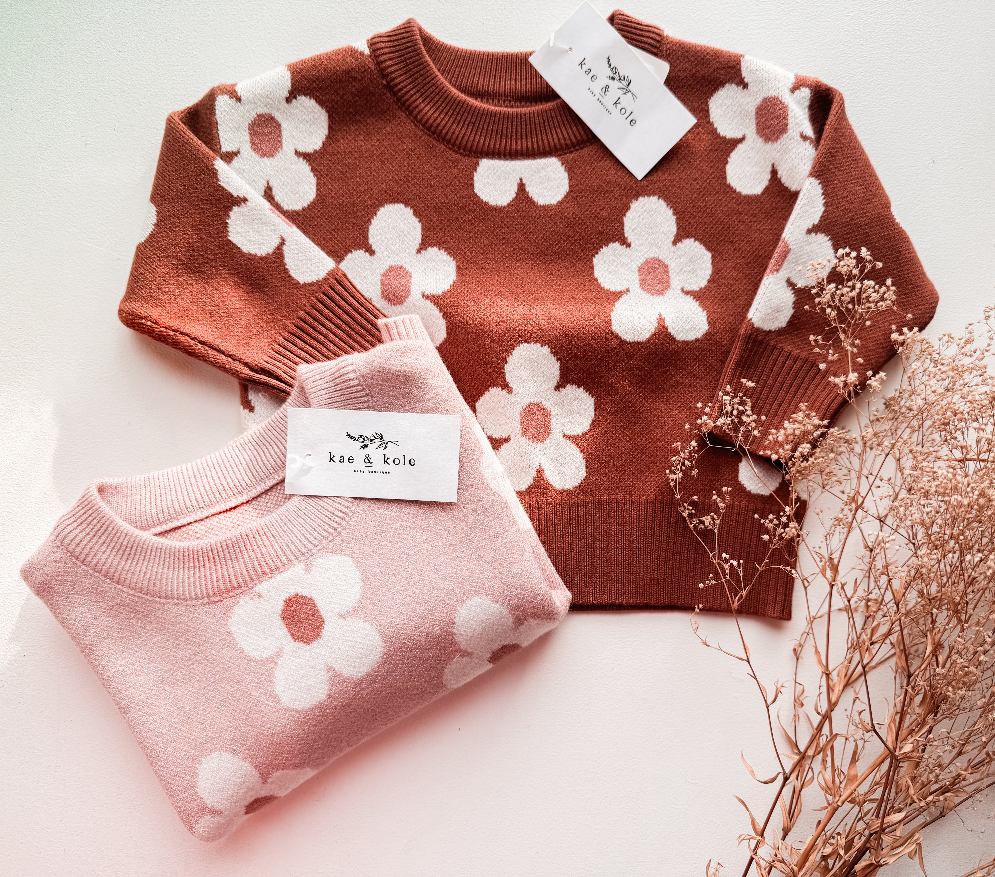 Daisy Pullover Sweater | Cozy Knit Sweater for Baby and Toddler - EllaLaine
