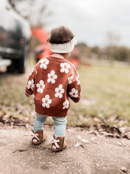 Daisy Pullover Sweater | Cozy Knit Sweater for Baby and Toddler - EllaLaine