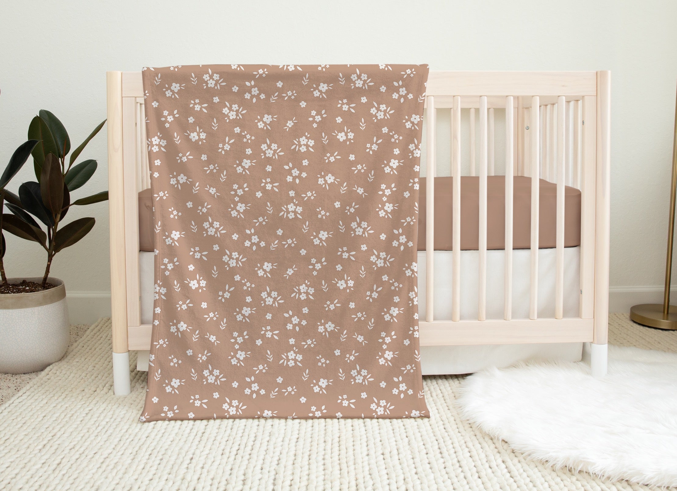 Boho Ditsy Floral Blanket | Minky Baby and Toddler - EllaLaine
