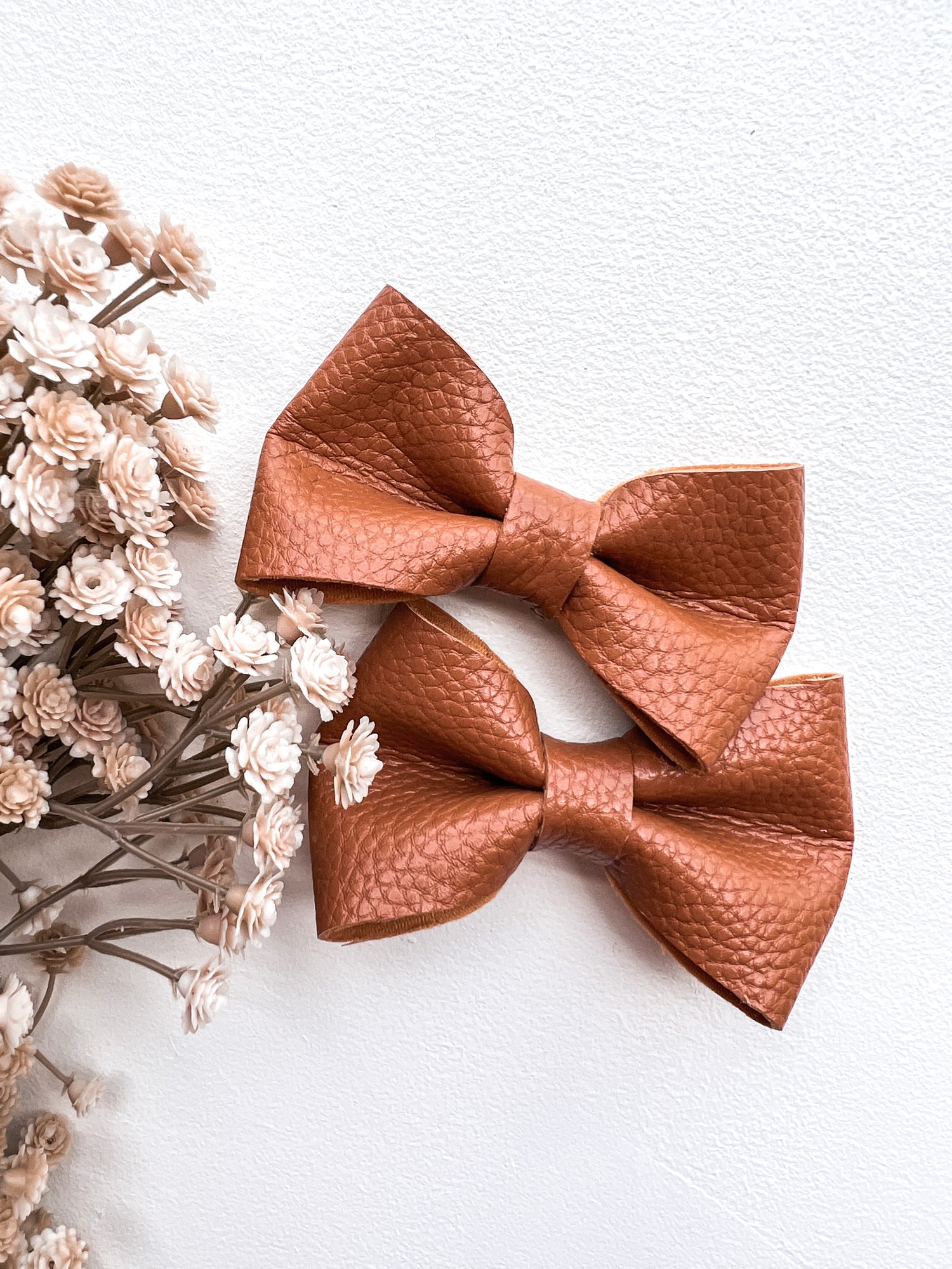 Faux Leather Maisie Bow - Baby Girl Accessories - EllaLaine