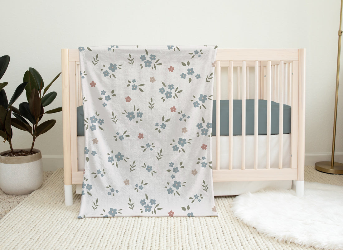 Ditsy Floral Blanket | Minky Baby and Toddler - EllaLaine