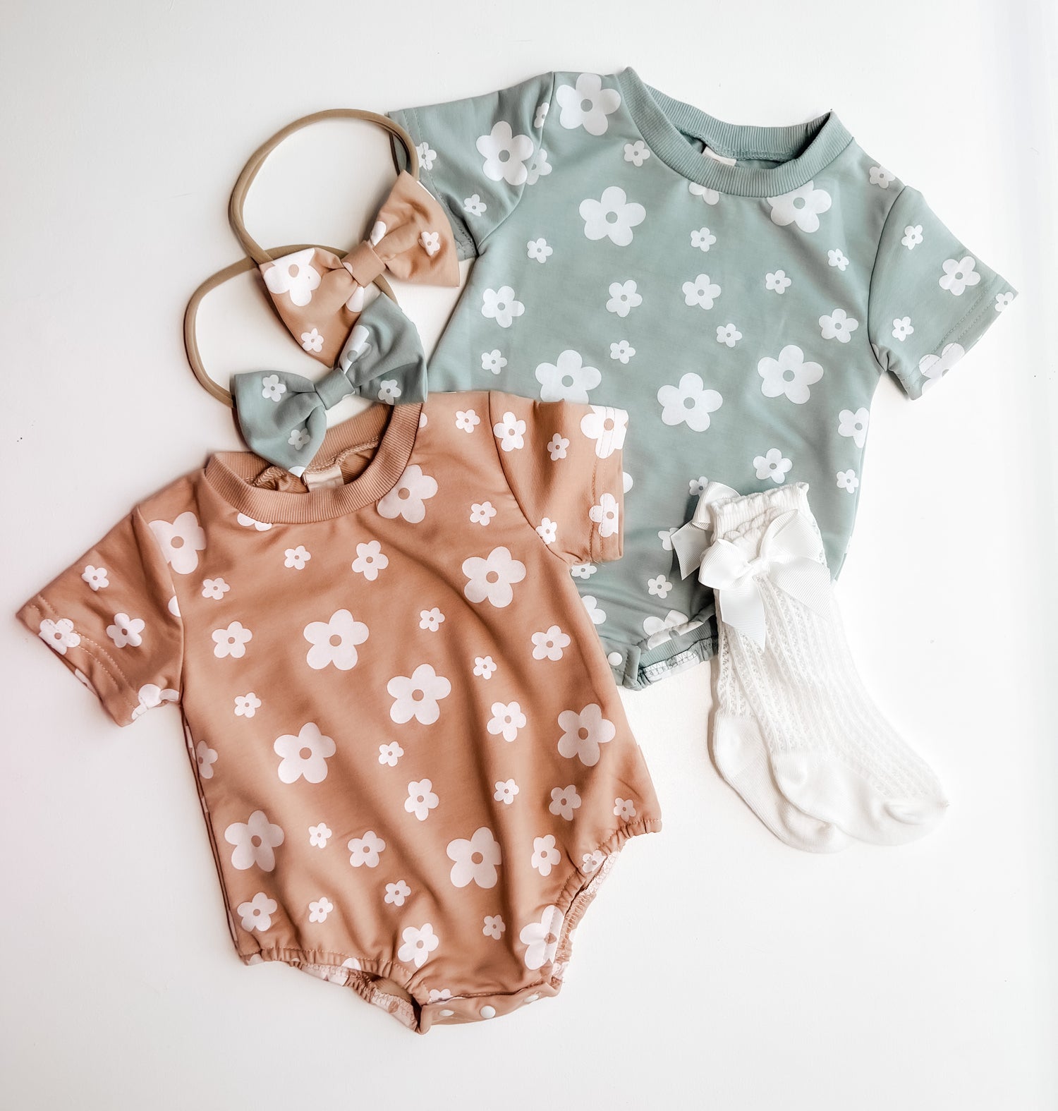 2pc Bubble Baby Romper Headband Set - EllaLaine