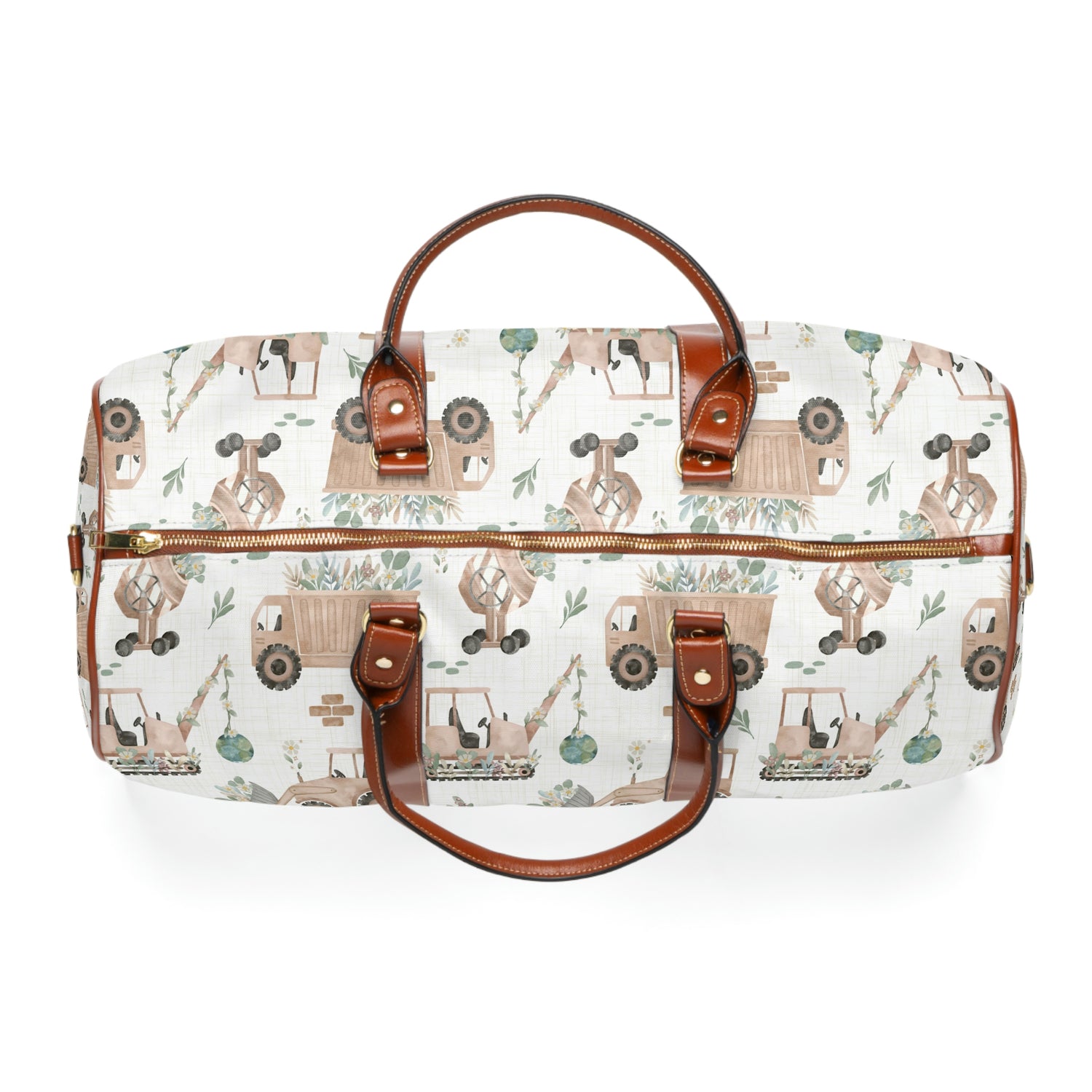 Aubrey Floral Construction Waterproof Overnight Bag - EllaLaine