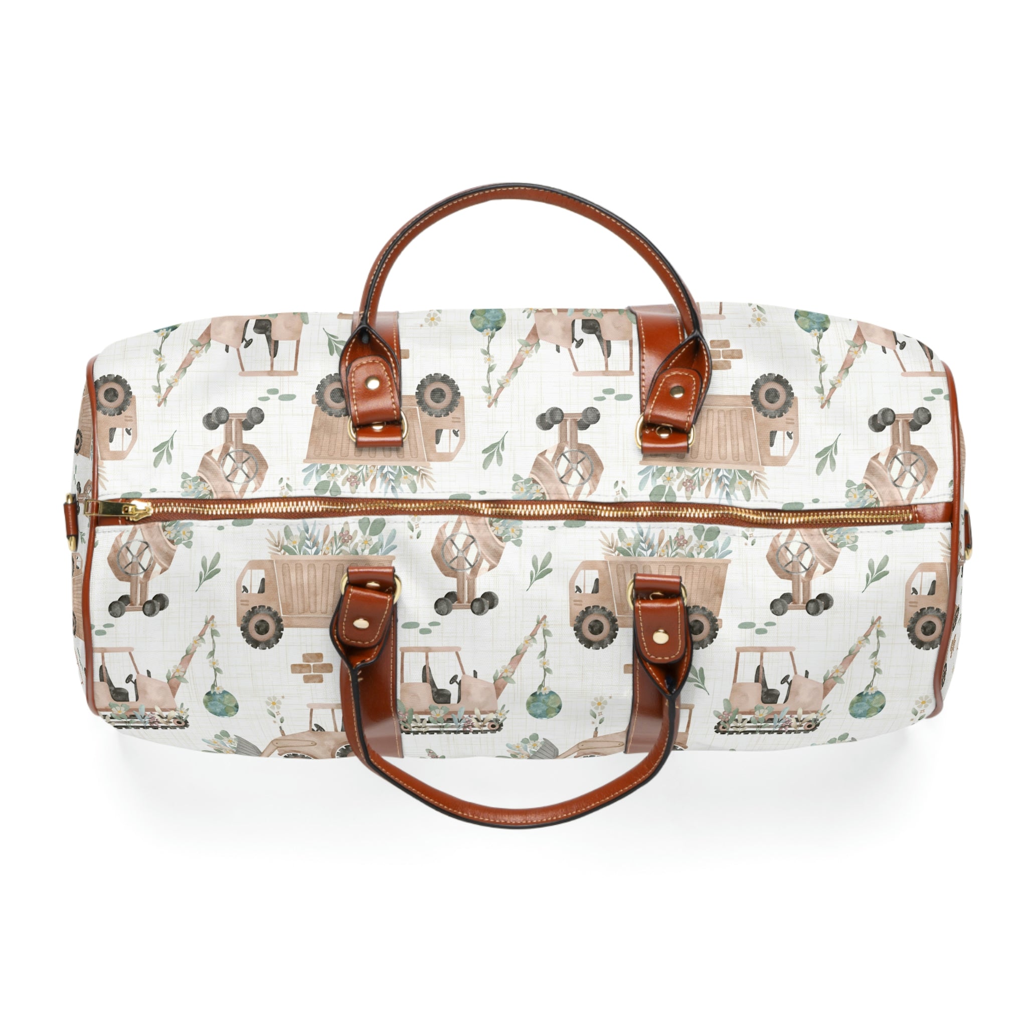 Aubrey Floral Construction Waterproof Overnight Bag - EllaLaine