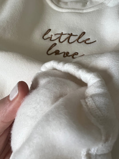 Little Love Baby Romper - White Cotton - EllaLaine