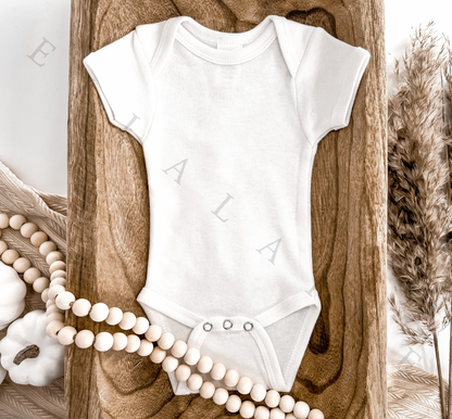 Baby Bodysuit Mock-up | Instant Download | White Onesie - EllaLaine