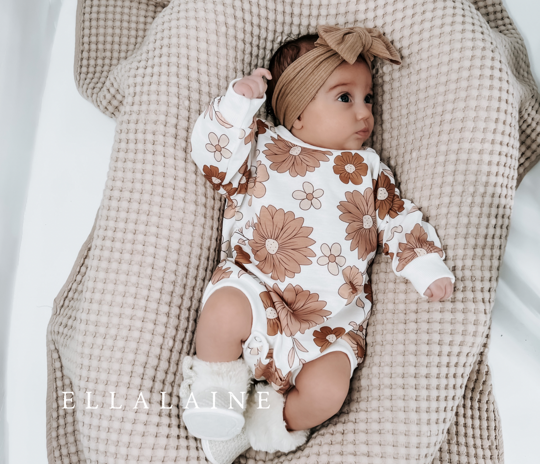 Avery Floral Baby Romper - EllaLaine