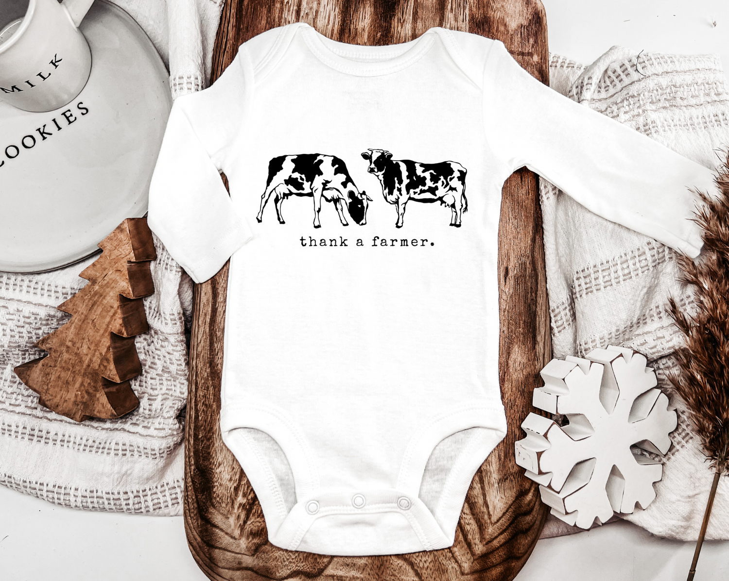 Thank A Farmer Baby Bodysuit - EllaLaine