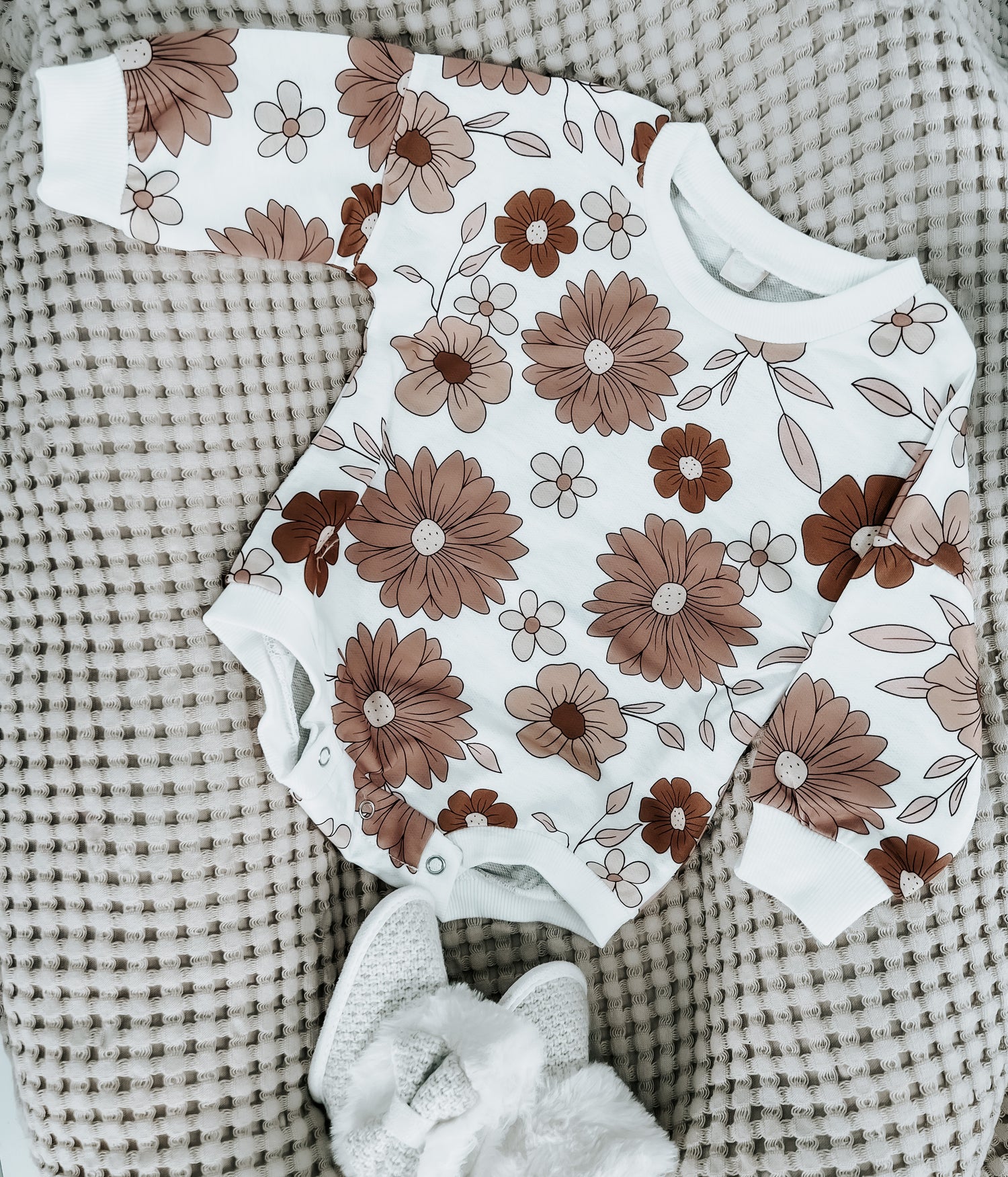 Avery Floral Baby Romper - EllaLaine