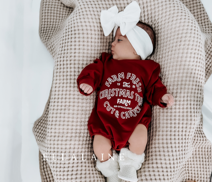 Christmas Baby Romper - Farm Fresh - EllaLaine