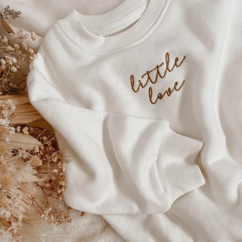 Little Love Baby Romper - White Cotton - EllaLaine