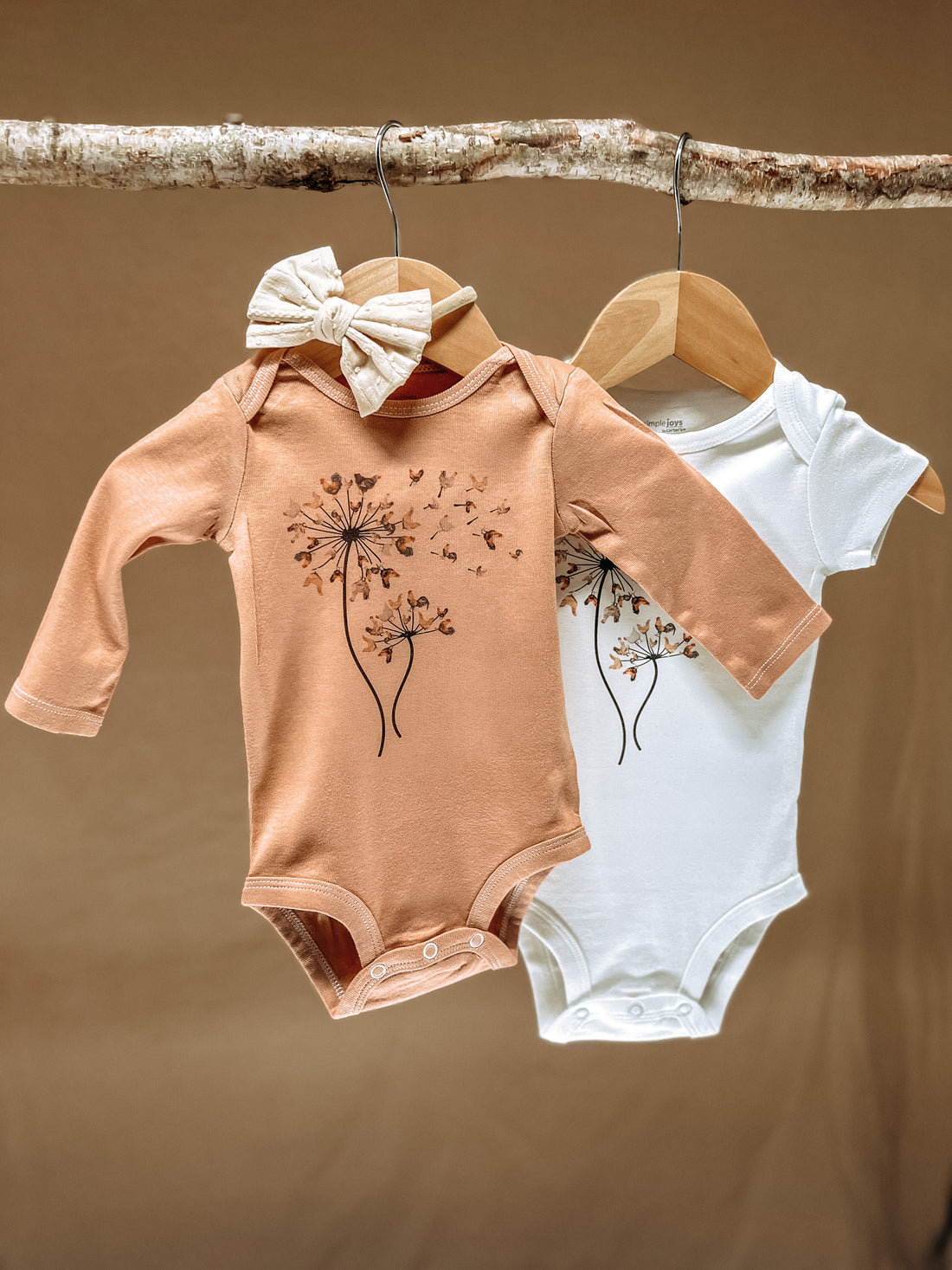 Chicken Dandelion Baby Bodysuit - EllaLaine