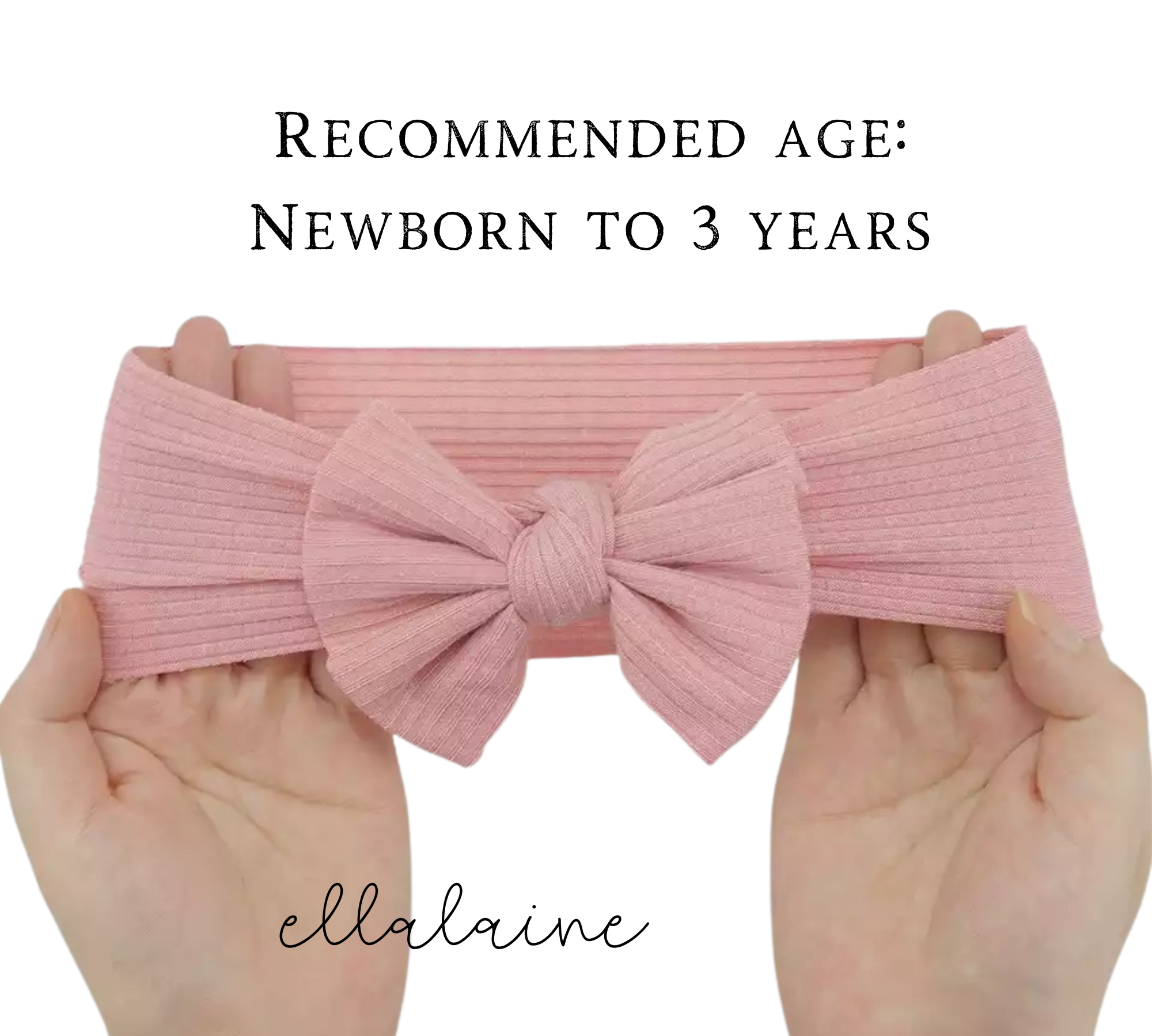 Dusty Boho Ribbed Baby Bow Headbands - EllaLaine